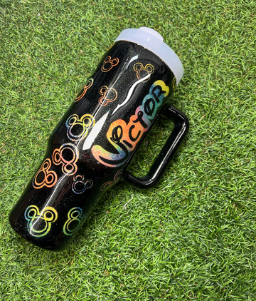 VASO PERSONALIZADO DE 40 Oz CON TÉCNICA PEEK A BOO