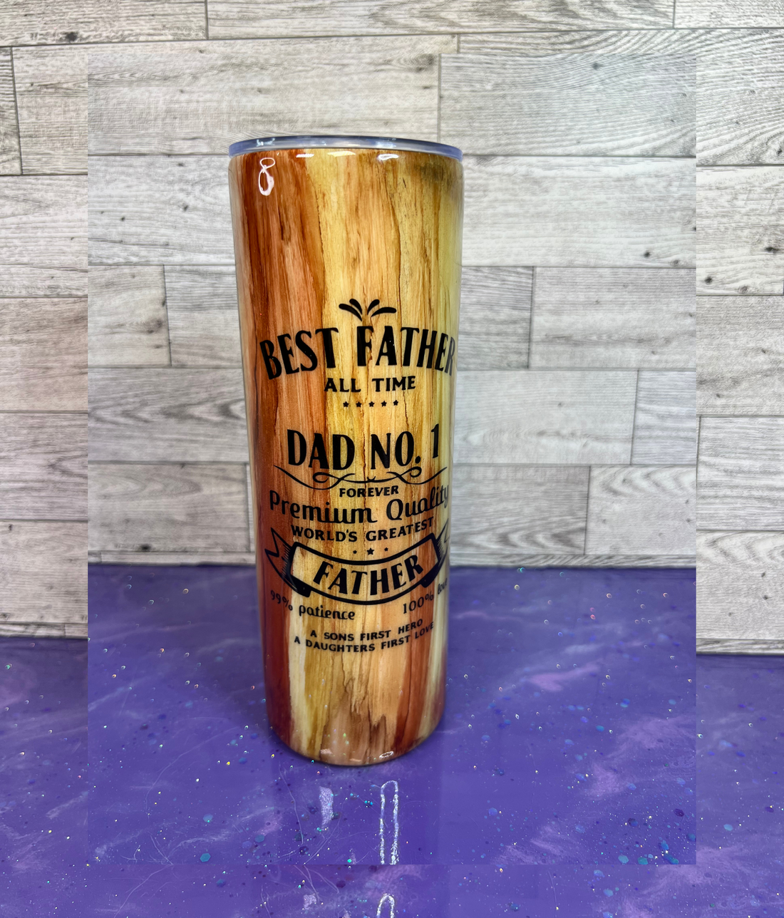 VASO DE MADERA PARA PAPÁ DE 20 OZ