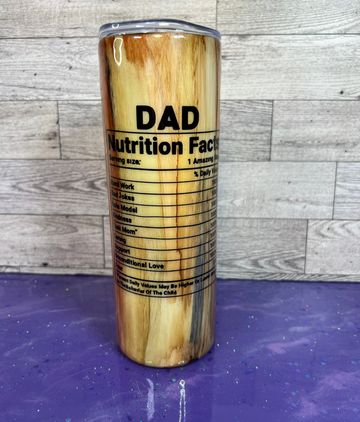 VASO DE MADERA PARA PAPÁ DE 20 OZ